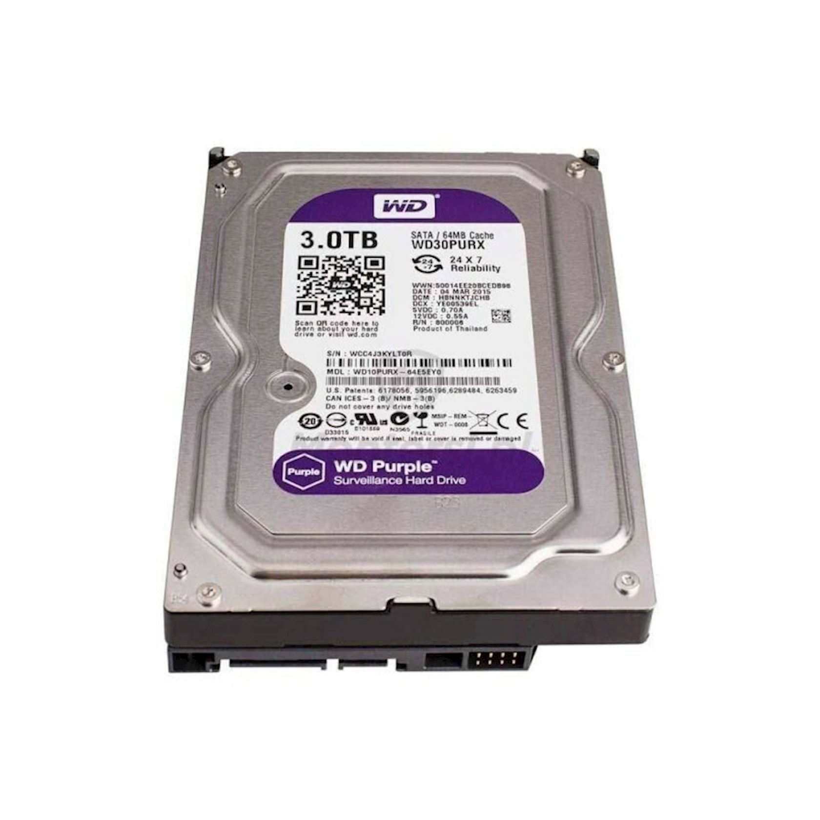 S Rt Disk Western Digital Tb Sata Purple Wd Purx Gvnyo