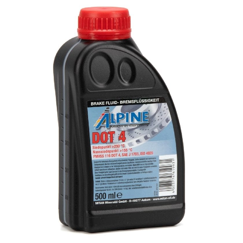 Əyləc mayesi Alpine Brake Fluid DOT 4 500 ml Qiymeti Bakıda almaq