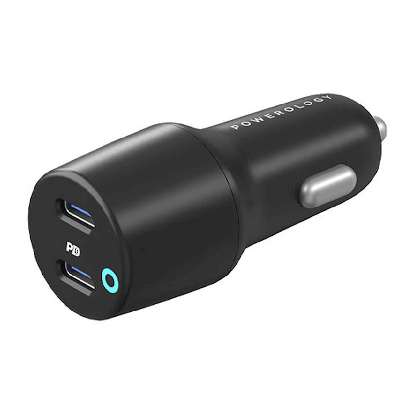 Avtomobil enerji toplama cihazı Powerology Dual Port LED Car Charger PD