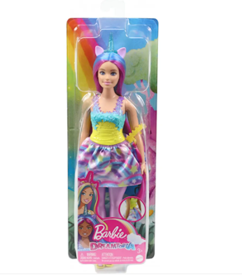 Kukla Barbie Dreamtopia Unicorn Doll plastik tekstil 3 yaş Qiymeti