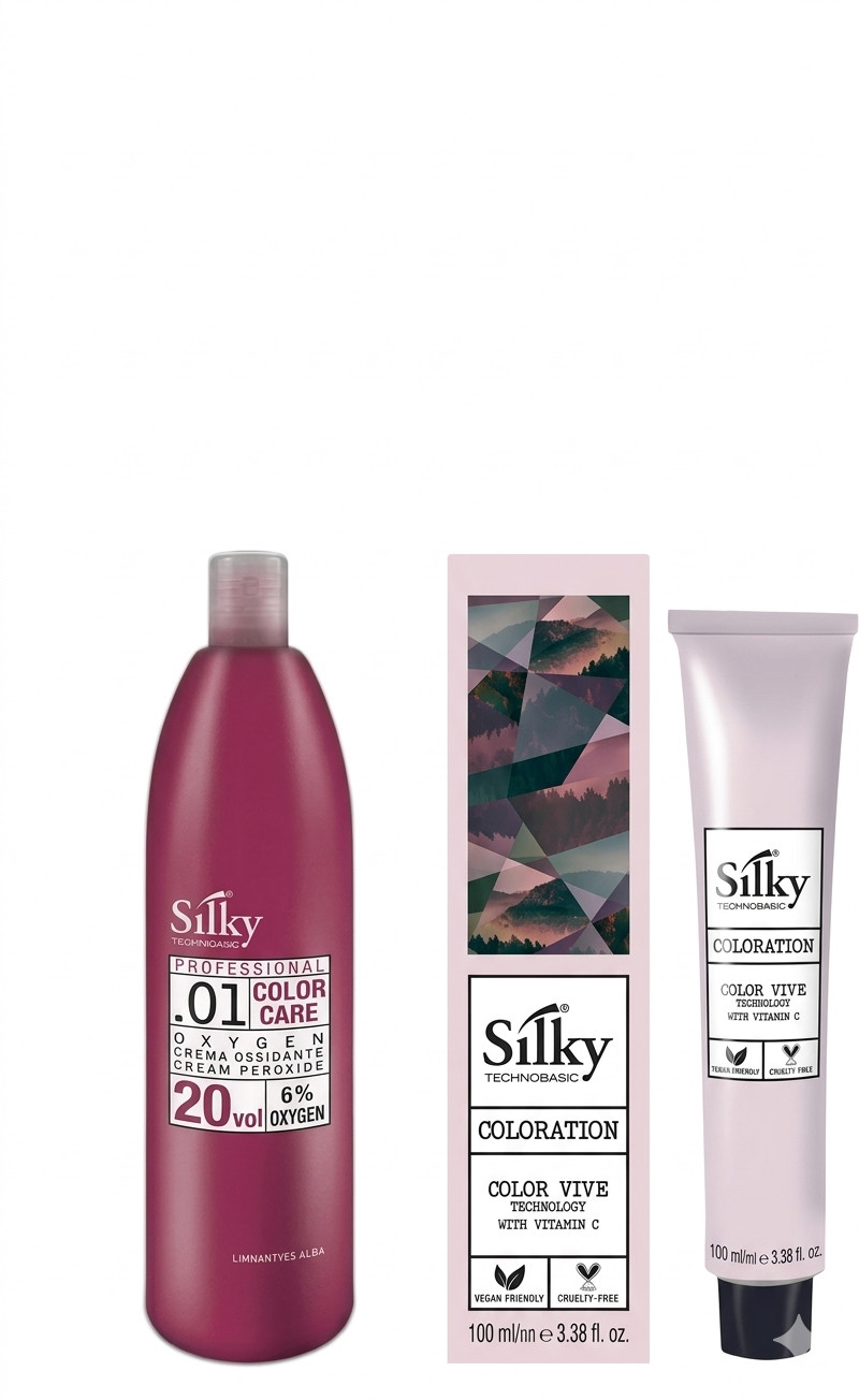 Silky color № 1 100 ml+Silky Color oksidant 30 Vol 9 % 150 ml