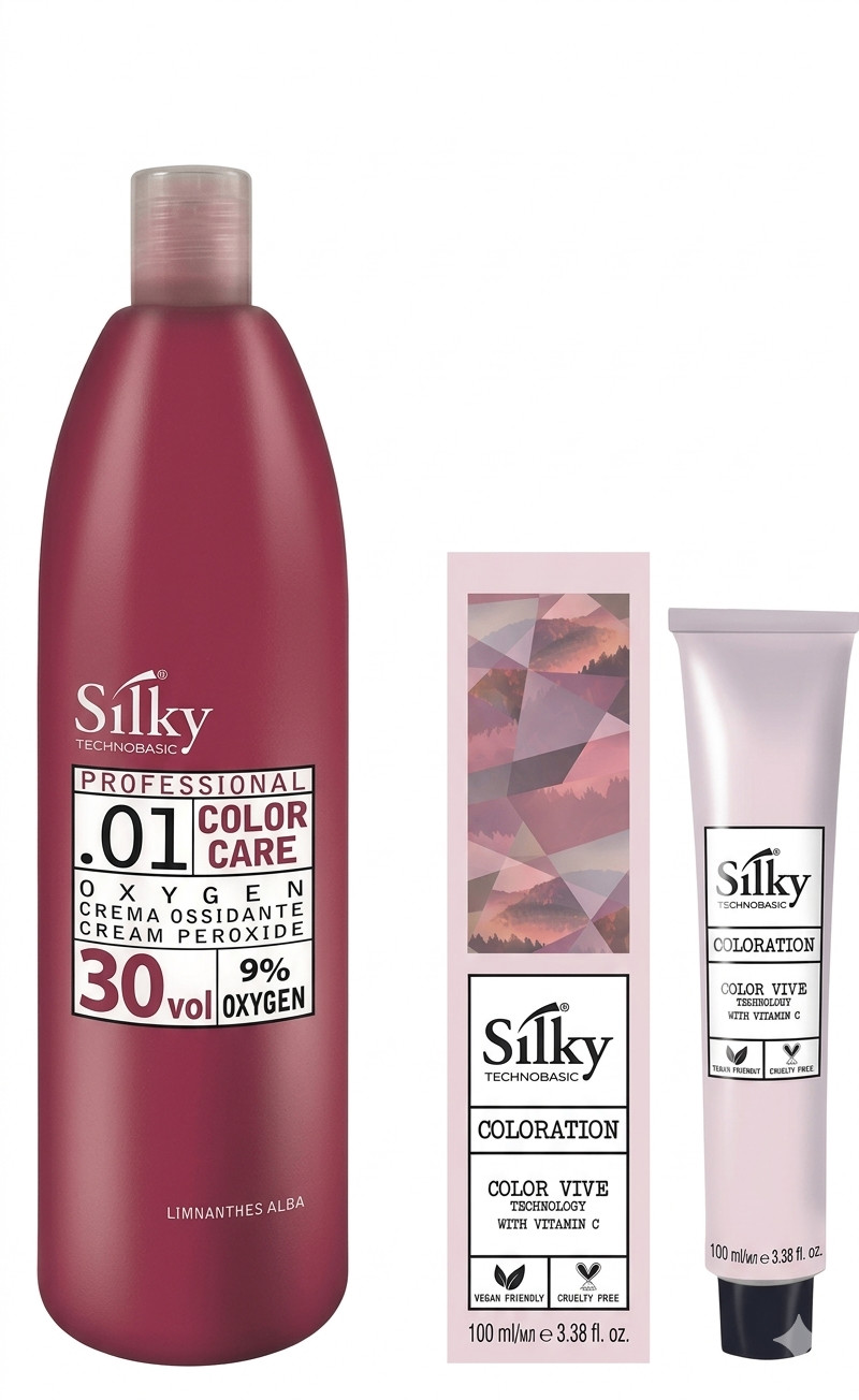 Silky color № 5.4 100 ml+Silky Color oksidant 30 Vol 9 % 150 ml
