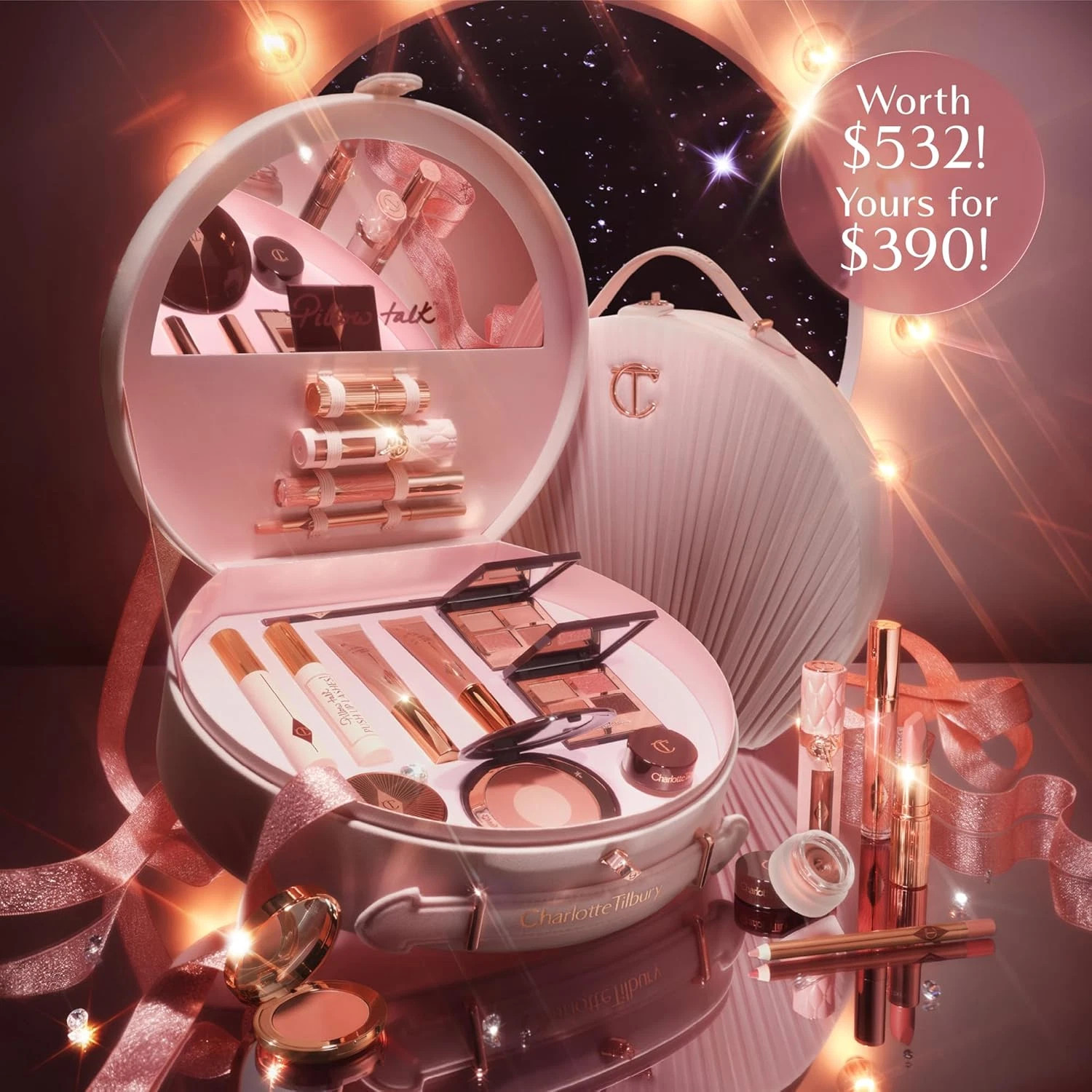 メイクセット Charlotte tilbury など ᐈ Набор декоративной косметики Charlotte Tilbury Pillow Talk