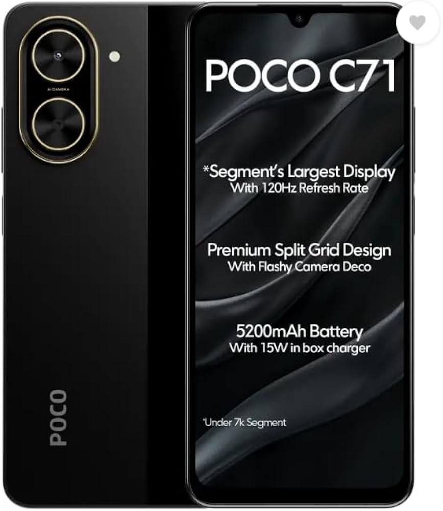 スマートフォン本体 POCO C71 4/128 BLACK Смартфон Poco C71 4GB/128GB Black. - ✓ выгодные цены и кредит