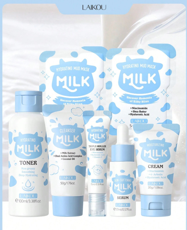 ᐈ Набор косметики поо уходу LAIKOU Milk Skincare Set (Milk
