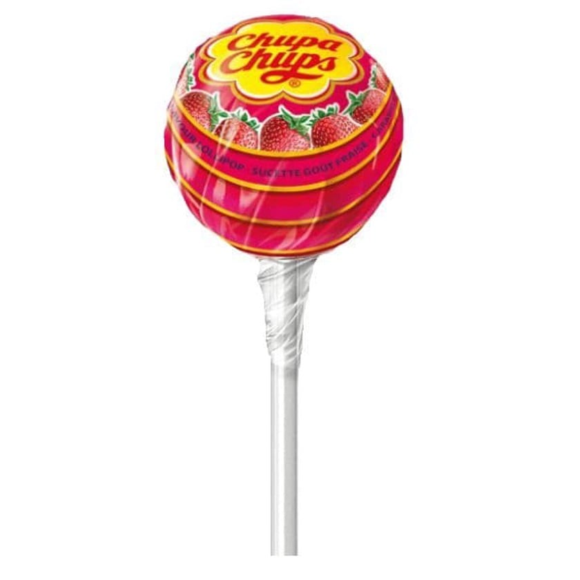 Lollipop Chupa Chups 12CC-Cİ çiyələk dadı ilə, 12 q
