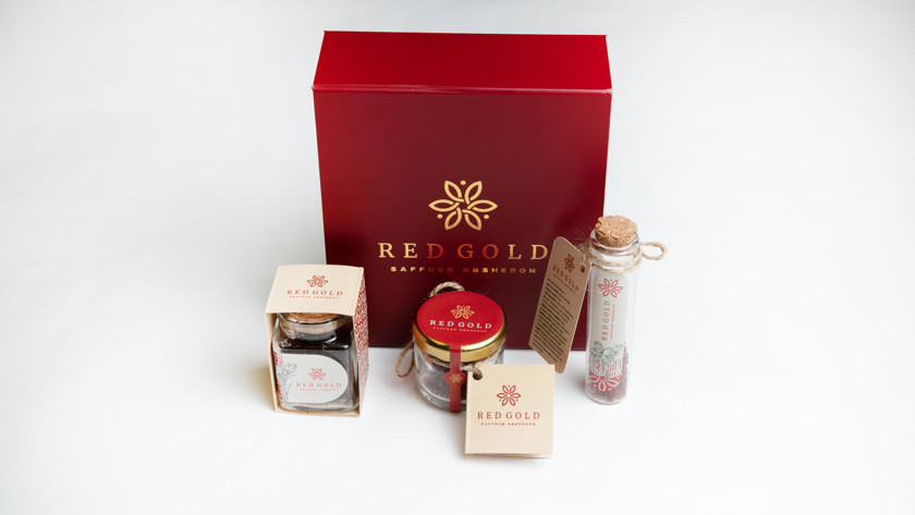 Zəfəran dəsti Red Gold Absheron, 3 əşya, 3.5 q