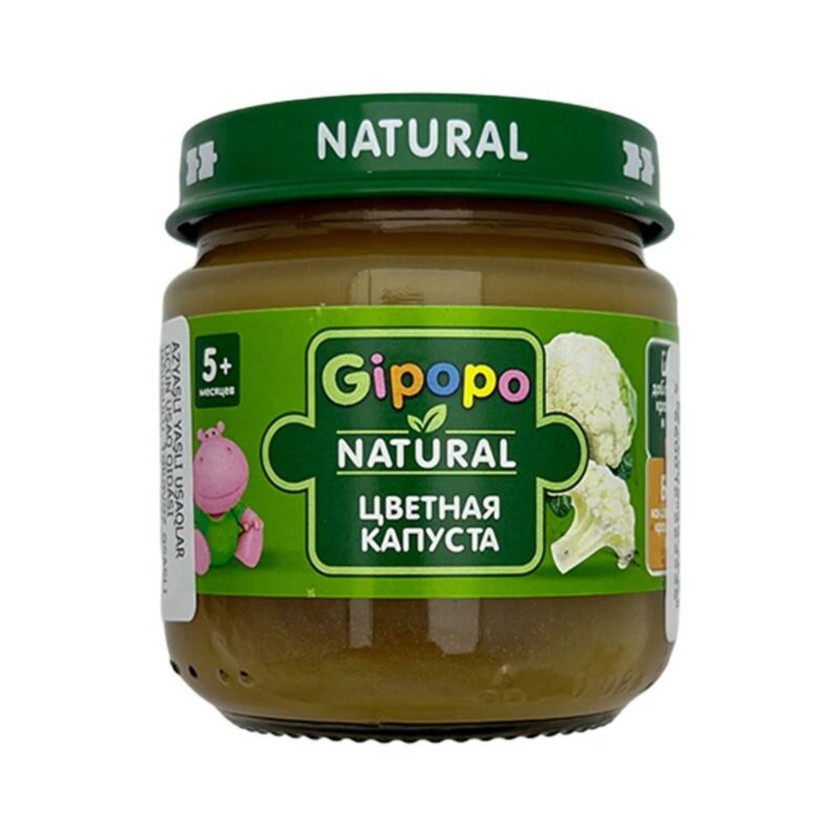 Tərəvəzli püre GIPOPO 3536 gül kələmi ilə, 80 q