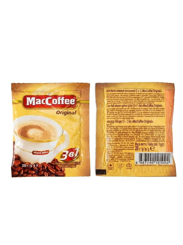 Həll olunan qəhvə MacCoffee Original 3-ü 1-də, 10 əd