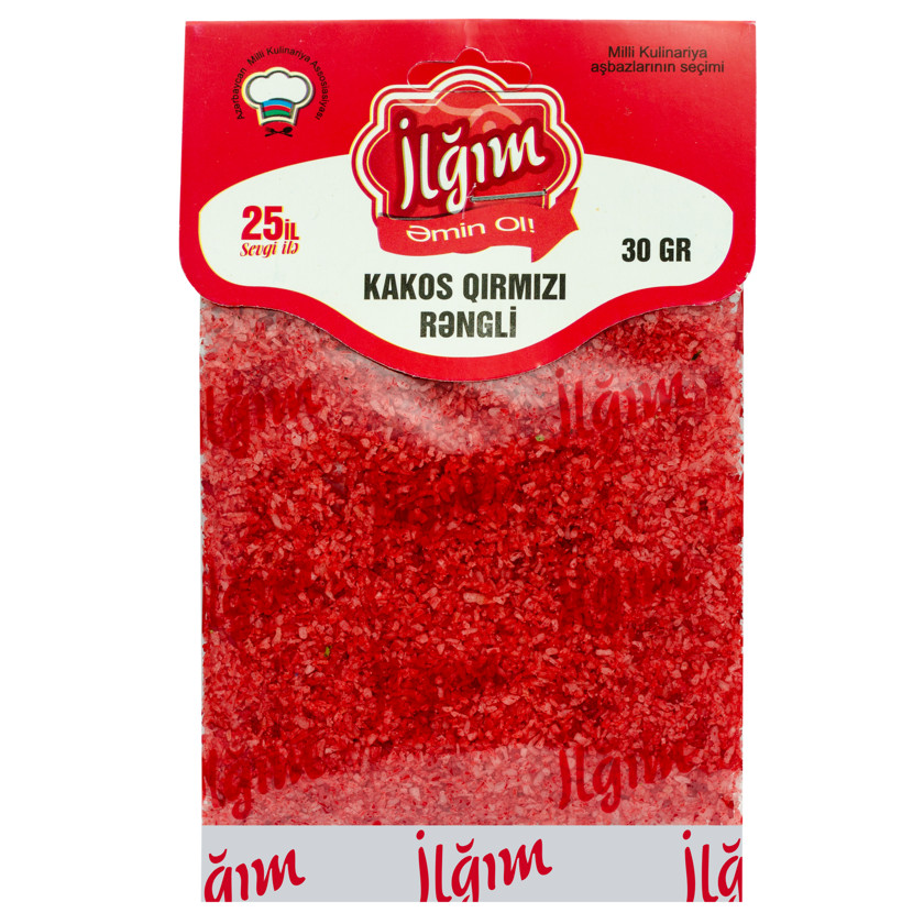 Kokos lopaları İlğım, qırmızı, 30 q