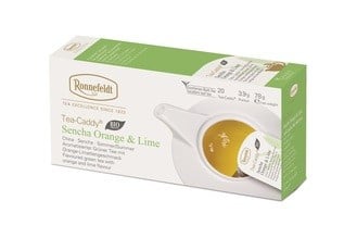 Yaşıl çay Ronnefeldt BioTea-Caddy Sencha portağal və laym dadı və ətiri ilə, 20 əd