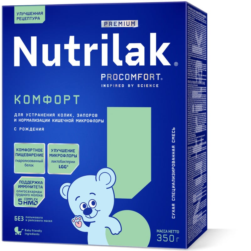 Quru südlü müalicəvi qatışıq Nutrilak Premium Komfort, 350 q