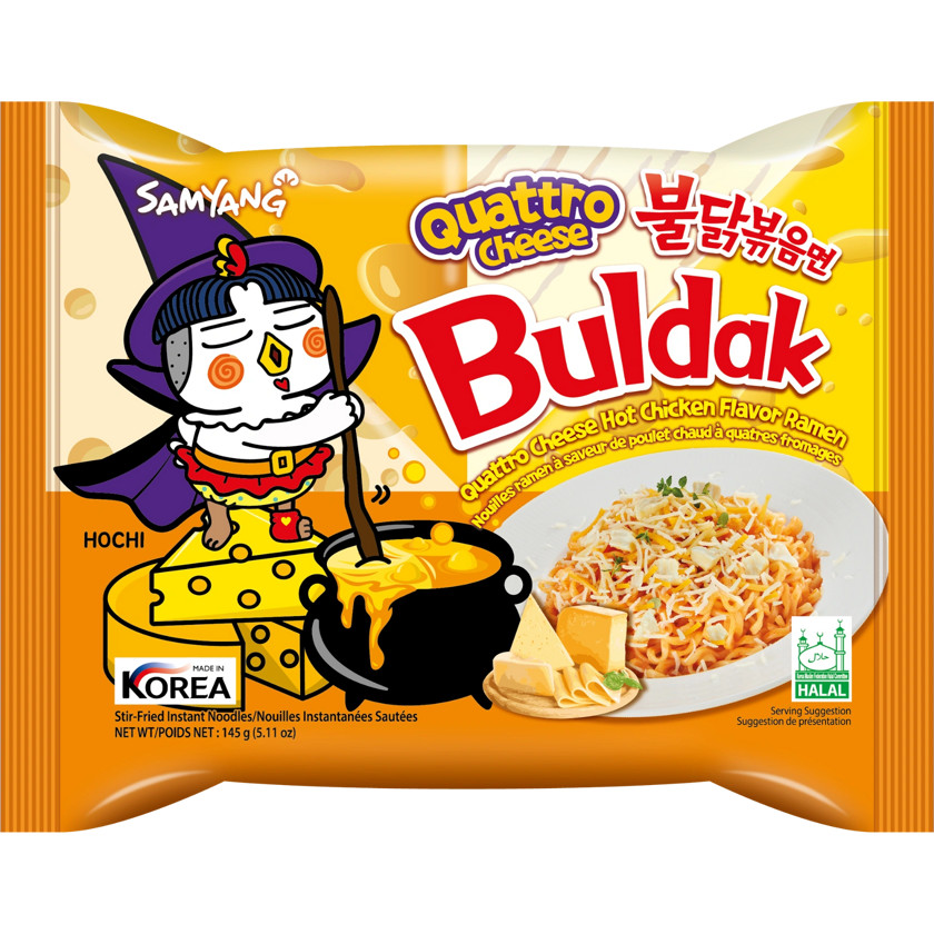 Əriştə Samyang Buldak Quattro Cheese, 145 q