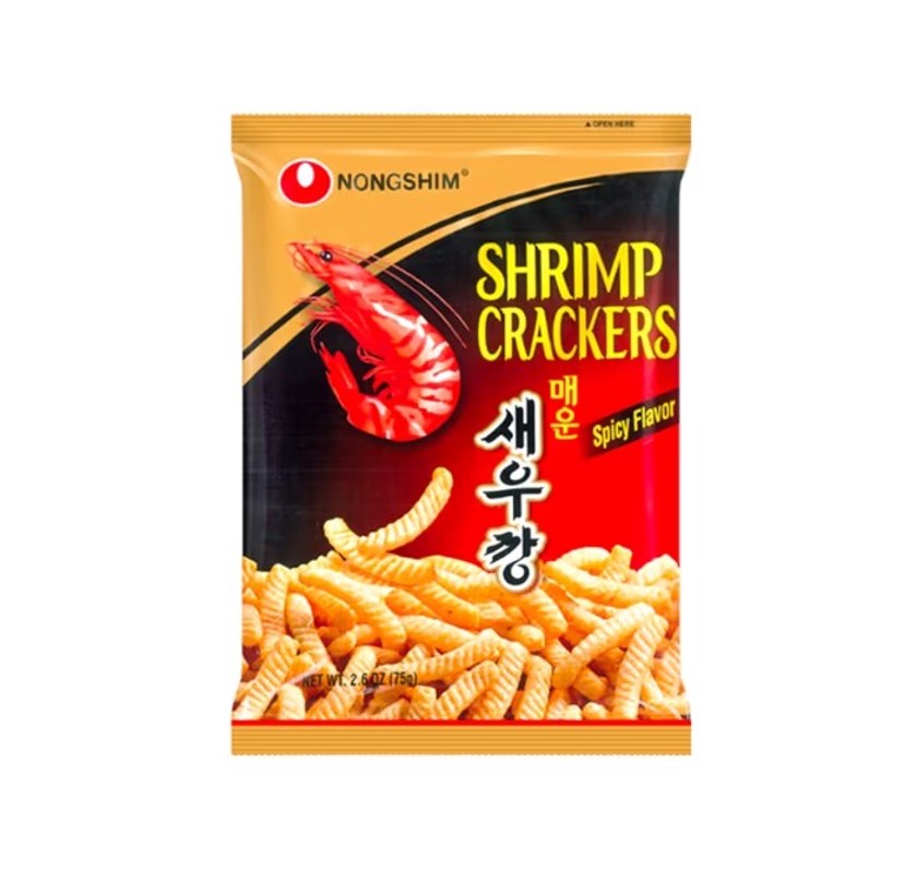 Krekerlər Nongshim Acılı Krevet dadı ilə, 75 q