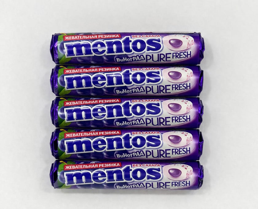 Üzüm dadlı saqqız, Mentos 5 əd, 15.5 q