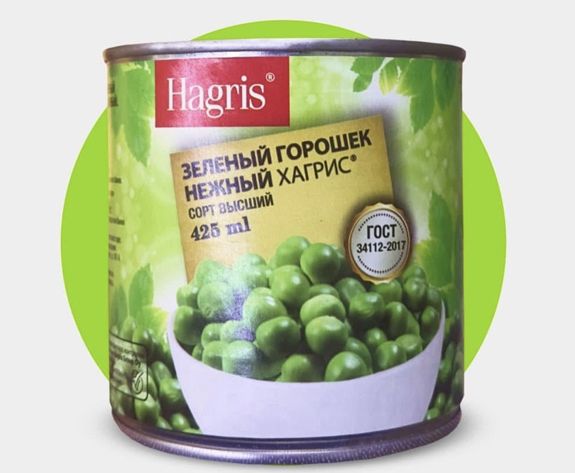 Yaşıl noxud Hagris, 425 ml