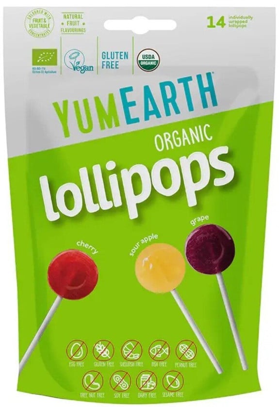 Lollipop YummyEarth Organic Lollipops Apple, Cherry&Grape 85 q