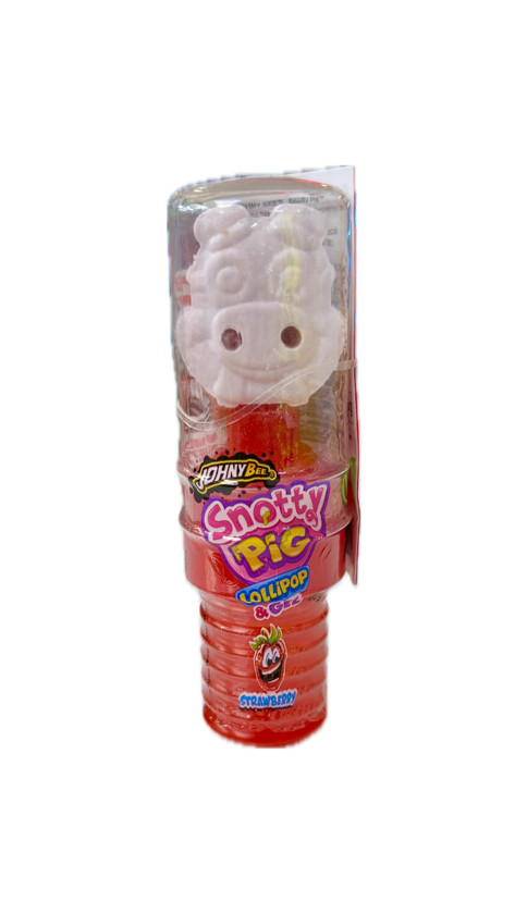 Lollipop gel ilə Johny Bee Snotty Pig Strawberry, 40 q