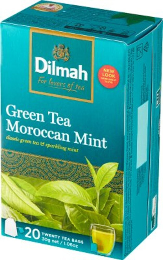 Yaşıl paket çayı Dilmah Moroccan Mint, 20 pak