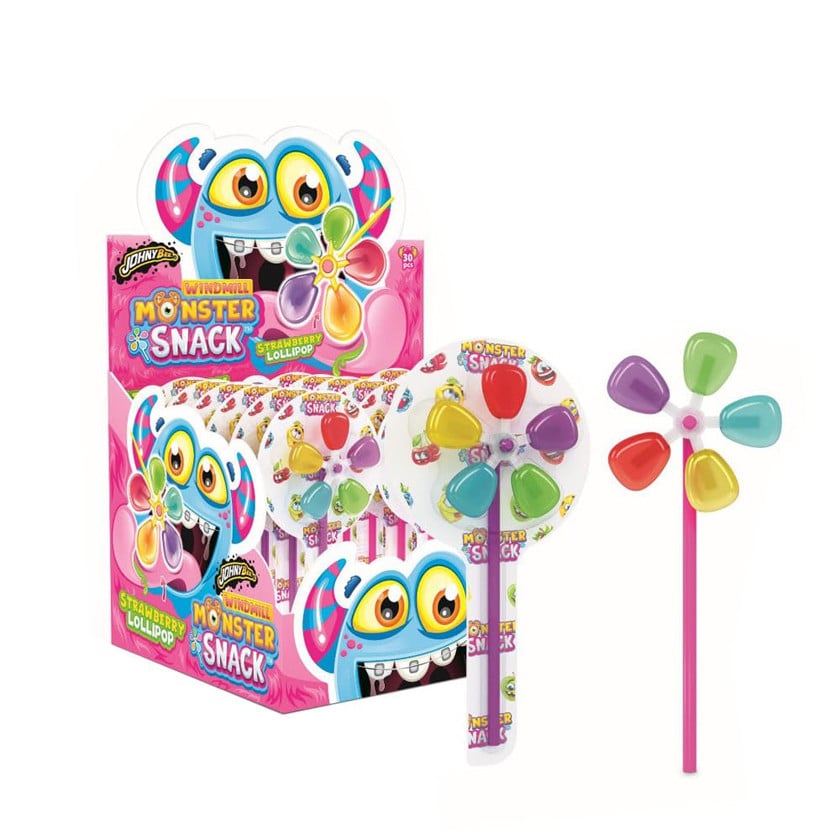 Lollipop Johny Bee Windmill Monster Snack, 16 q