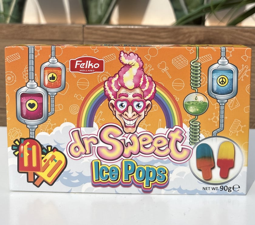 Çeynənən konfetlər Dr.Sweet Ice Pops, 90 q