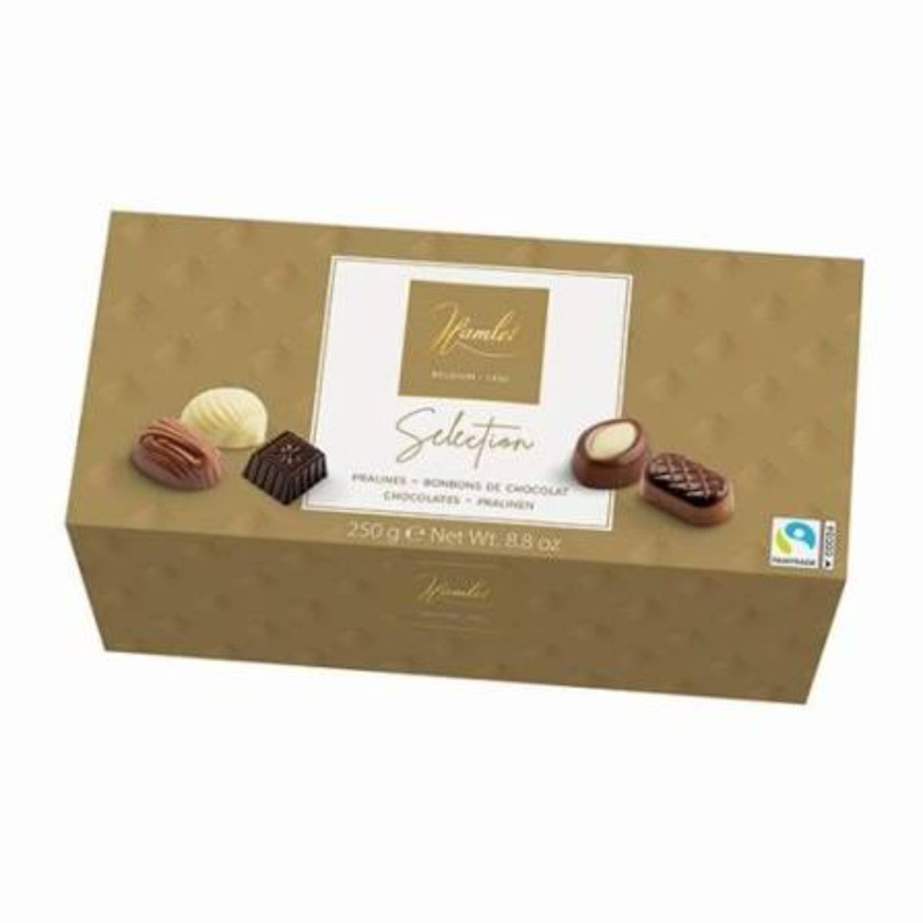 Şokolad konfetlər qutusu Hamlet Assortment Belgian Chocolates Selection, 250 q