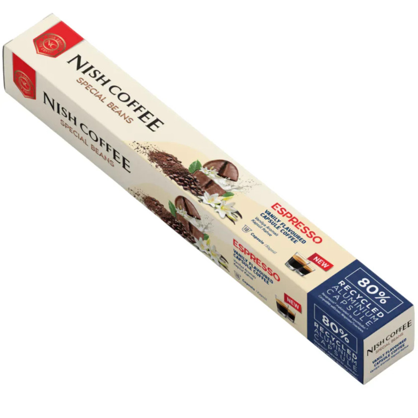 Qəhvəbişirən üçün kapsul Nish Nespresso Espresso Vanilly, 10 əd