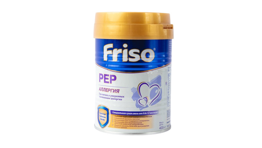 Quru qarışıq Friso PEP Gold, inək südü zülallarına allergiyası olan uşaqlar üçün, 0-12 ay, 400 q