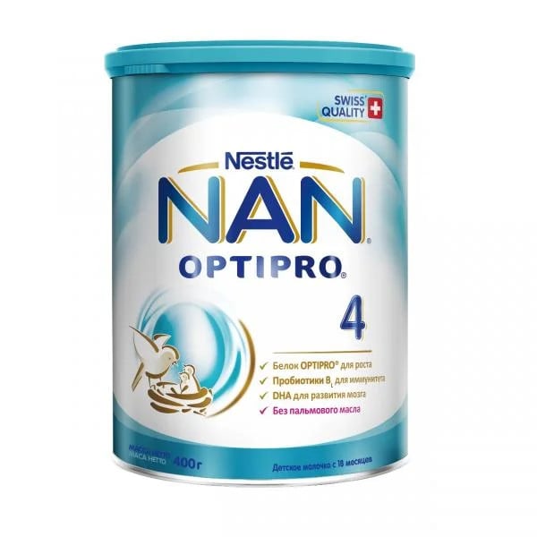 Südlü qatışıq Nestle Nan Opti Pro 4 Premium, 18+ ay, 400 q