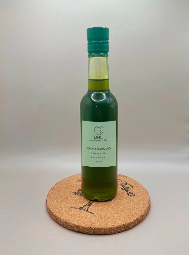 Çətənə yağı BHC, soyuq sıxım, 250 ml