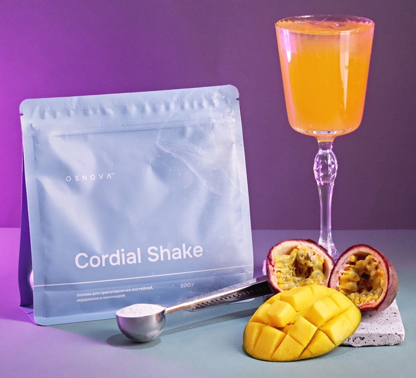 Kokteyl üçün quru baza Osnova Tech Cordial Shake Manqo Marakuya 500 q