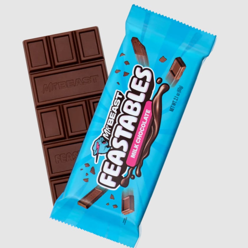 Şokolad MrBeast Feastables Milk Chocolate Bar, 60 q