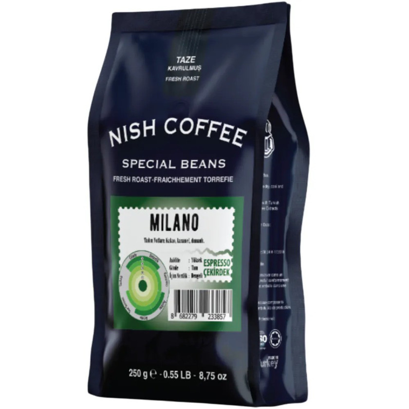 Qəhvə dənələri Nish Espresso Milano, 250 q