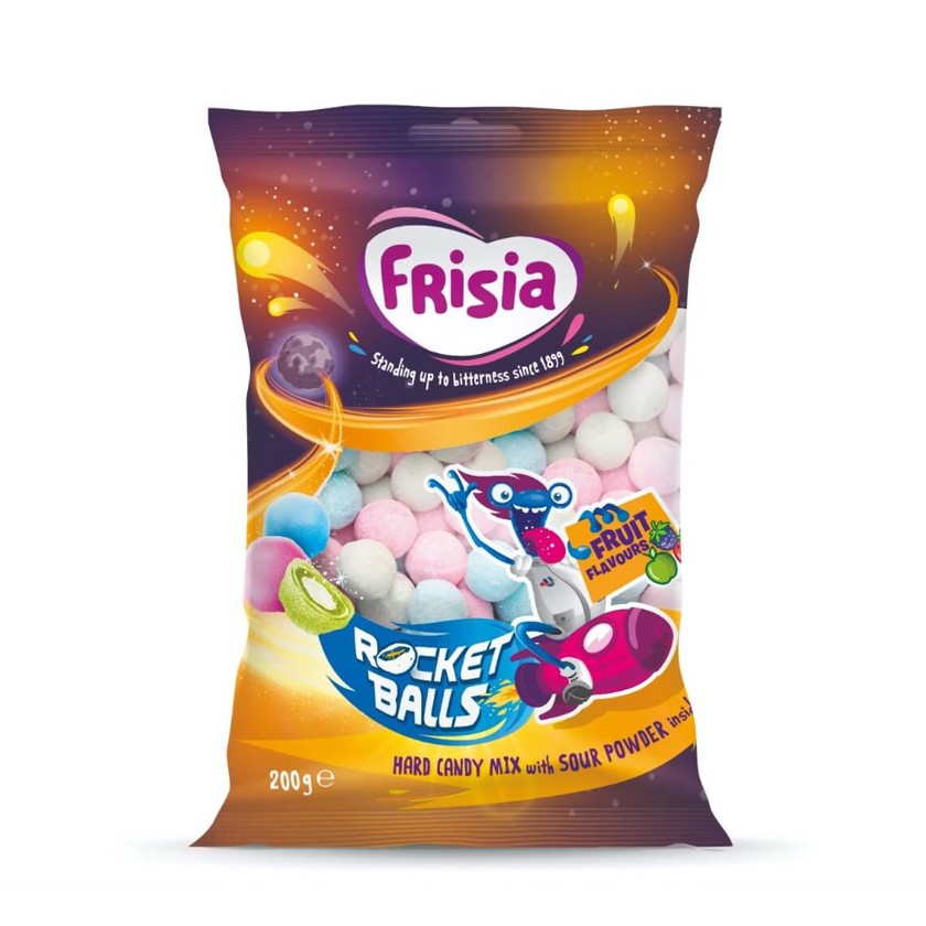 Konfetlər Frisia Rocket Balls Fruitmix 200 q