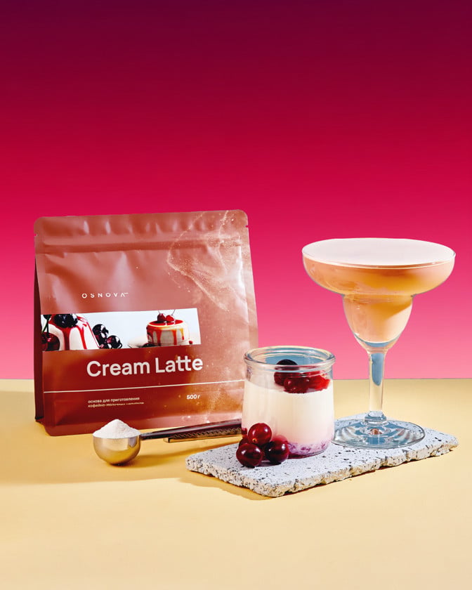 Qəhvə hazırlanması üçün toz Osnova Tech Cream Latte Albalılı Panakota, 500 q