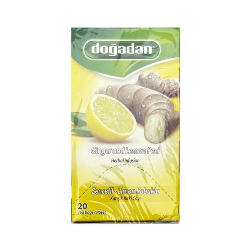 Paketləşdirilmiş çay Doğadan zəncəfil və limon ilə, 20 ədəd