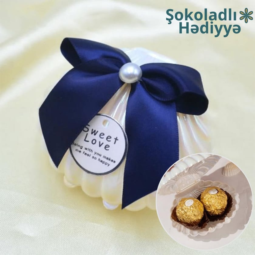 Hədiyyəlik şokolad dəsti Sweet Love, göy