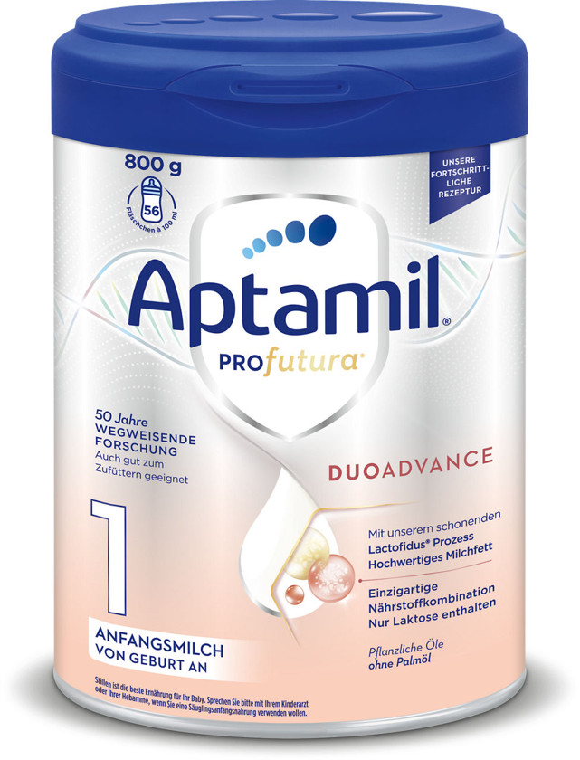 Uşaq qatışığı Aptamil Profutura DUOADVANCE 1, quru, doğuşdan etibarən gündəlik qidalanma üçün (0-6 ay)