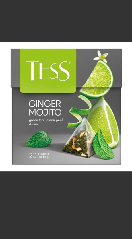 Çay Tess, paket çayı, sitruslu yaşıl çay, laym mentol, 30 q