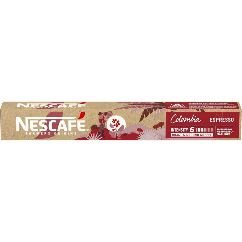 Kapsullarda qəhvə Nescafe, Farmers Origin Colombia, Nespresso Original, Espresso, 10 ədəd