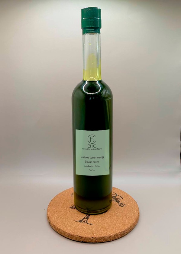 Çətənə yağı BHC, soyuq sıxım, 500 ml