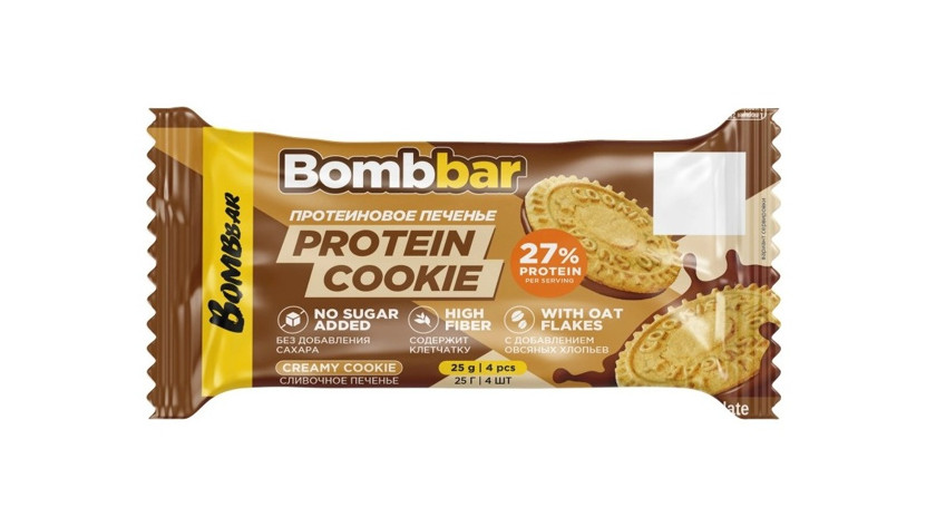 Proteinli peçenye Bombbar Qaymaqlı, az kalorili, şəkərsiz