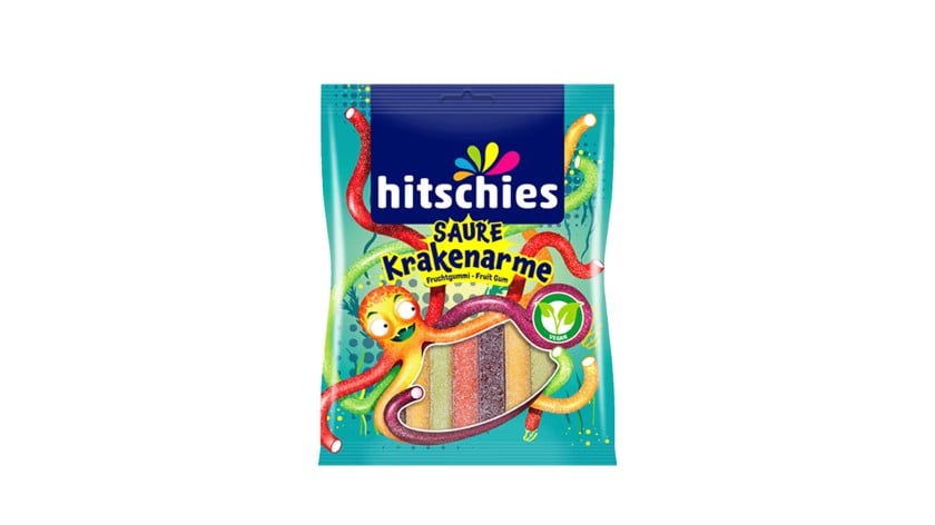 Jele konfetlər Hitschies Saure Krakenarme, 125 q