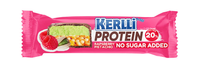 Proteinli baton Kerlli moruq və püstə dadlı, şəkərsiz, 40 q