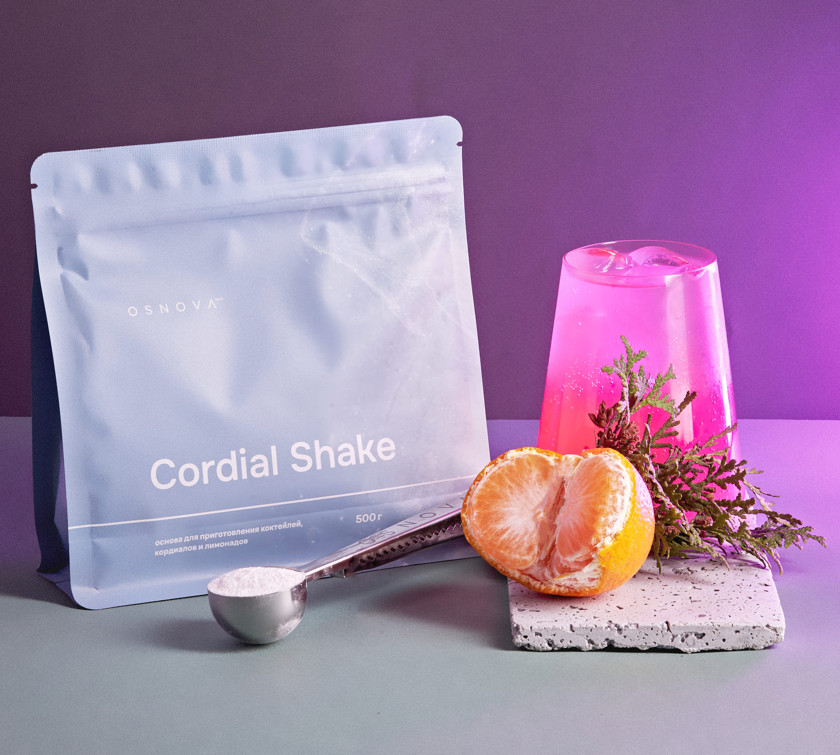 Kokteyl üçün quru baza Osnova Tech Cordial Shake Mandarin Ardıc 500 q
