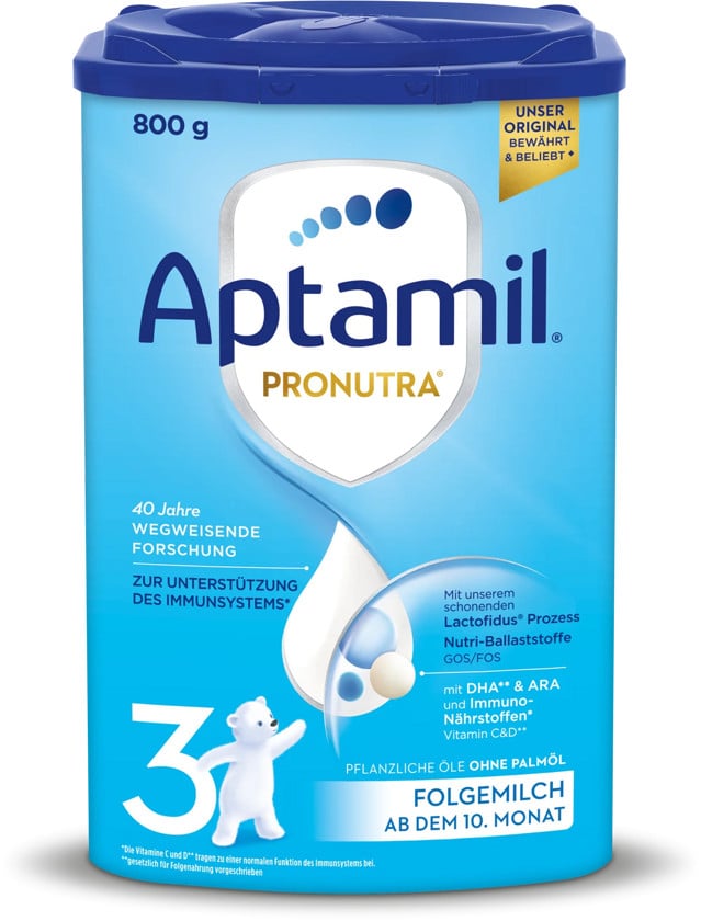 Quru südlü qatışıq Aptamil Pronutra 3, 9+ ay, 800 q