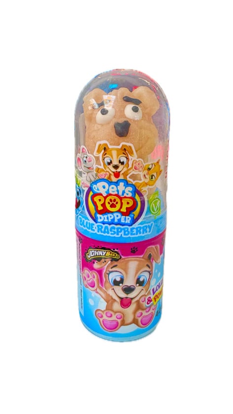 Lollipop Johny Bee Pets Pop Dipper Blue Raspberry, 40 q