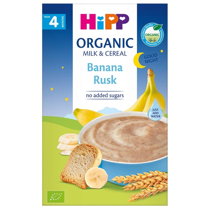 Süd sıyığı HiPP orqanik banan suxarisi ilə, 250 q