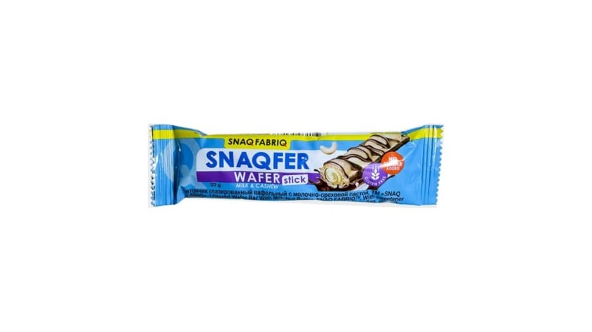 Vafli Bar Snaq Fabriq Snaqfer Milk & Cashew, 45 q
