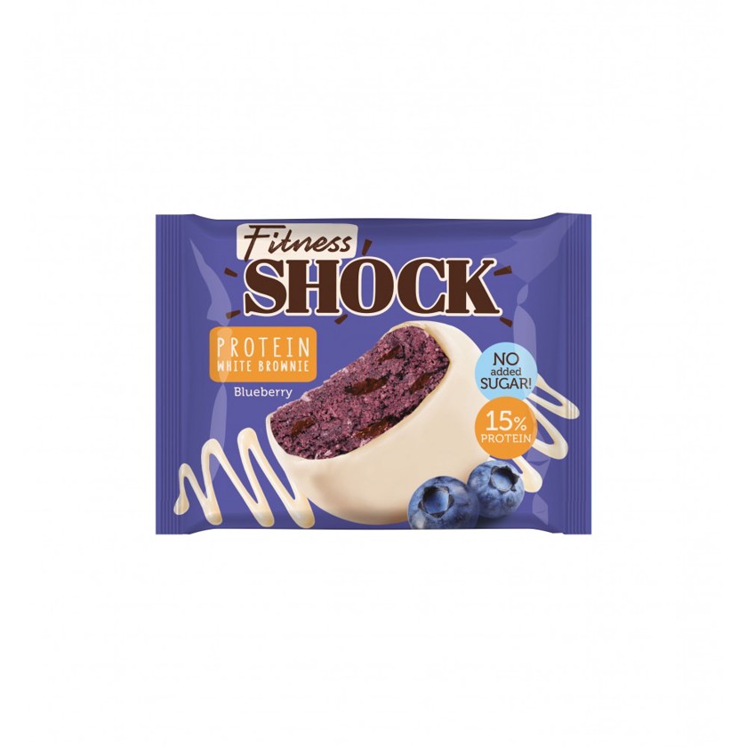 Proteinli peçenye Fitness Shock Blueberry, 50 q